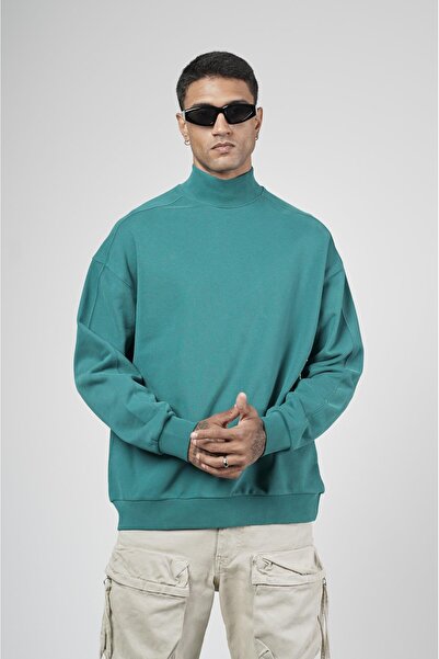 king brich Turtleneck Oversize Fit Men's Sweatshirt