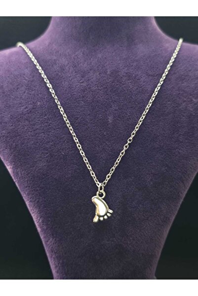 sarıyer silver قلادة فولاذية على شكل بصمة قدم طفل، تصميم عائلي يرمز للحب، أسل...