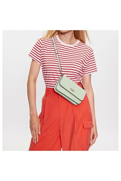 Guess Noelle Metallic Mint Crossbody Bag with Adjustable Strap