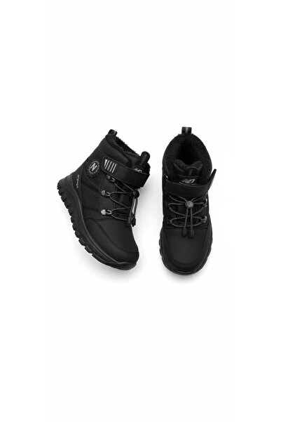 McDark Cizme cu fermoar din shearling pentru băiat negru