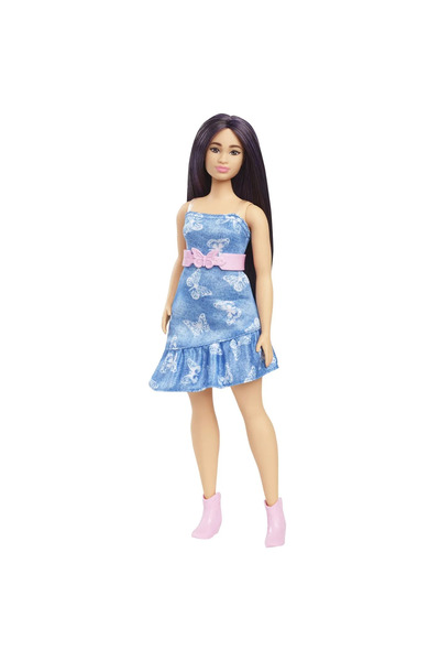 Barbie Fashionista Doll Purple Hair Butterfly Dress