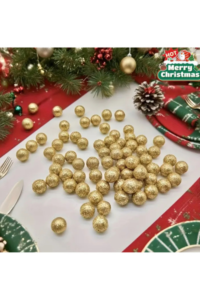 Çemrek Süs Parti Mini ornament de masă de Anul Nou cu bile de argint 1 cm