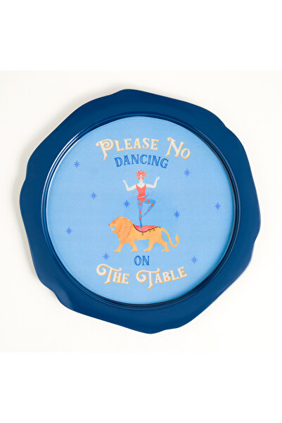 Zsa Zsa Zsu Nanpur Demir Dekoratif Tepsi 26x26x2 Cm Mavi