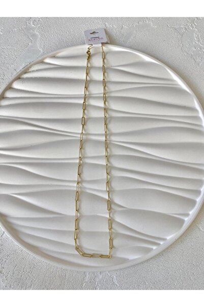XP XUPİNG XUPİNG 14 AYAR ALTIN KAPLAMA DESENLİ ATAÇ MODEL ZİNCİR KOLYE 60CM