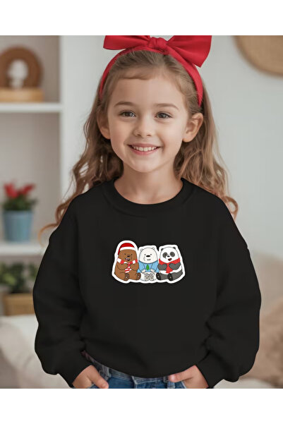 haha New Year's Themed Printed Long Sleeve T-Shirt for Children