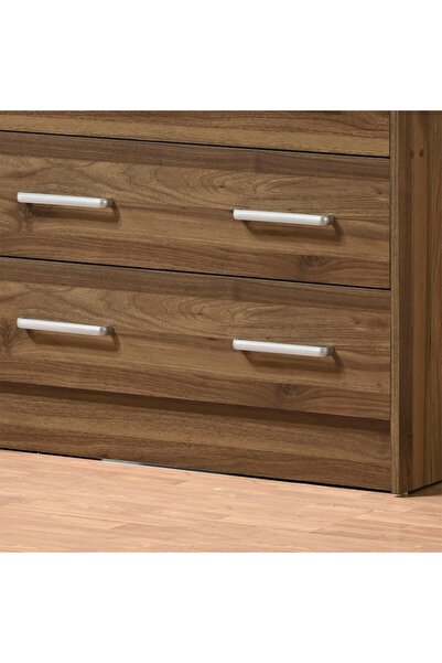 Danube Home Supreme 3-Drawer Young Dresser in Light Walnut - Engineered Wood, 80x40.5x76cm, 2-Year Warranty