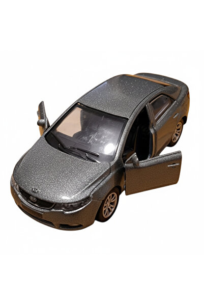 Vision XXI Kia Forte Car, Metal Model, Diecast, Scale 1:32, Spring Mechanism, 12 cm, Metal Gray