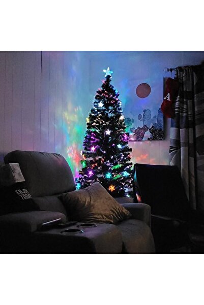 OEM Luxury 180 cm Optical Fiber Christmas Tree, Snow-Flocked, 2000 Tips, 150 Multicolor LEDs + Free Top