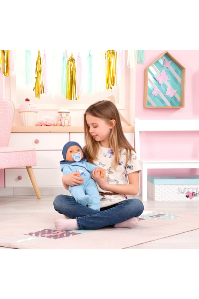 Bayer Hello Baby Boy interactive baby doll 46 cm with realistic feeding sounds, gurgles