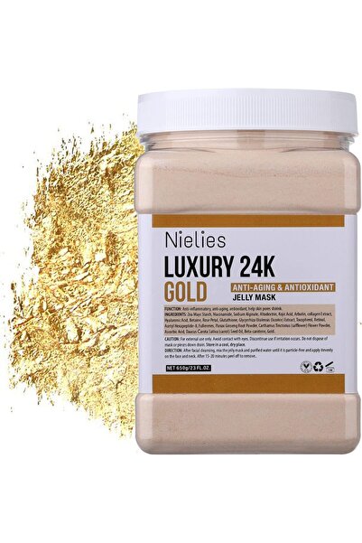 Nielies Jelly Mask - Peel-off Hydro Face Mask Powder (23 fl oz, 24K Gold)