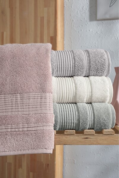 Fiesta Tekstil منشفة أوكالبتوس 50×90 سم، عبوة من 4 قطع