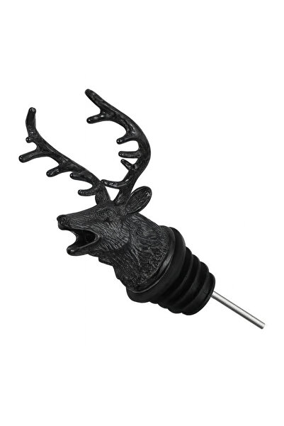 zola Wine bottle aerator, deer-shaped, height 10 cm, stainless steel, black