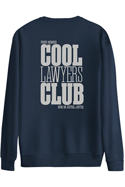 BetterThanCo Cool Lawyers Club Printed Crew Neck Oversized Sweatshirt