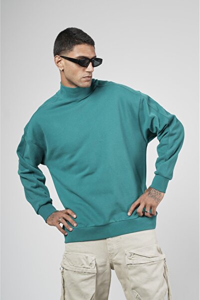 king brich Turtleneck Oversize Fit Men's Sweatshirt