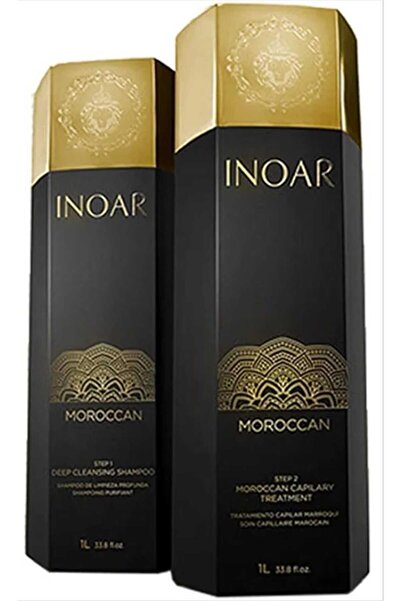 İNOAR Brazilian Hair Straightening System (2 x 1 Litre Shampoo and Keratin)