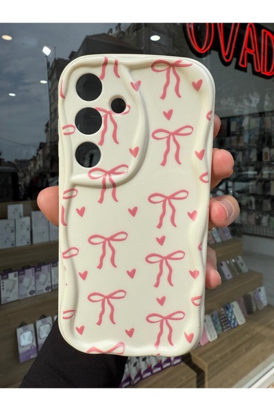 OVADA SAMSUNG GALAXY S25 Uyumlu Kamera Korumalı Dalga Kenarlı Kurdele Baskılı...