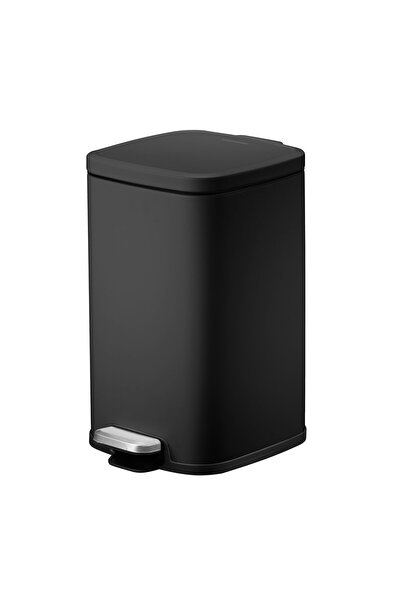 FACKELMANN LONDON 4L trash can, matte black, with pedal, for kitchen, office or bathroom