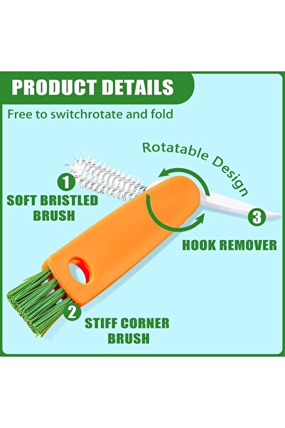 Tazweeq 3-in-1 Cup Lid Cleaning Brush — Portable Bottle/Cup Cleaning Tool (3 pcs)