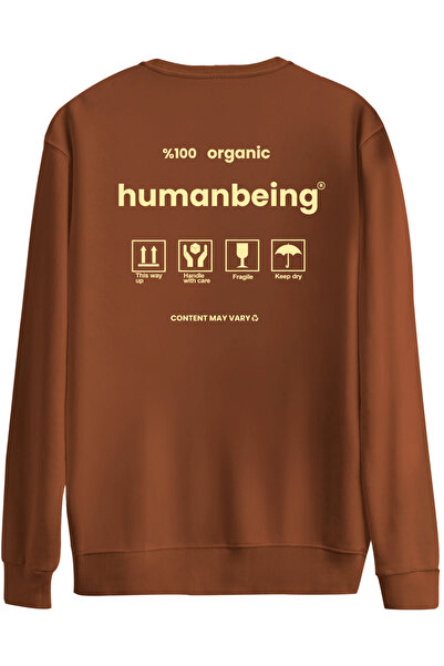 BetterThanCo Humanbeing Printed Crew Neck Oversized Sweatshirt