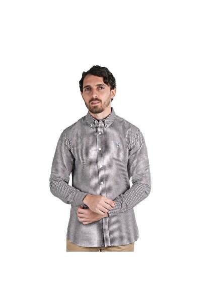 Giordano قميص أكسفورد للرجال بطبعة أسد