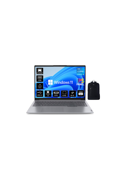 LENOVO Thinkbook 16 21KH001ETR I5-1335U 16GB 512GB SSD O/b Intel UHD 16" Dos Gri Notebook+ BOZ ÇANTA