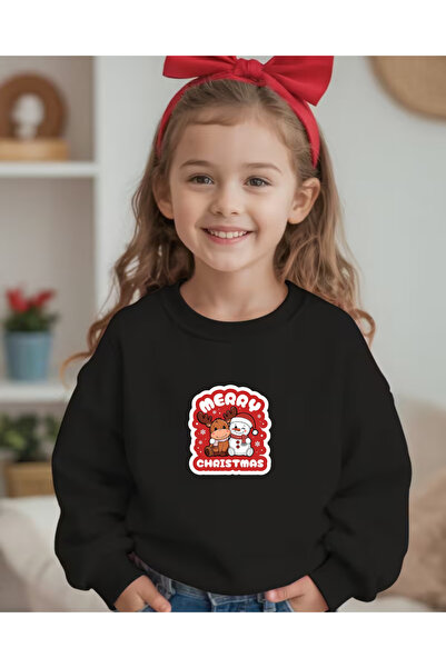 haha New Year's Themed Printed Long Sleeve T-Shirt for Children