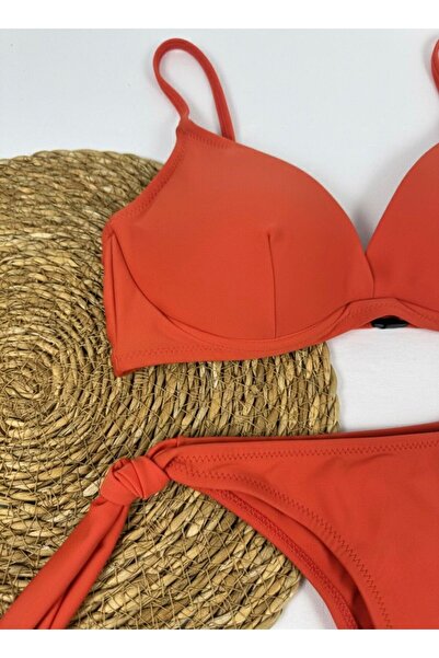 FUNELLA High Waist Lace-Up Strapless Strap Stylish Women's Bikini Set