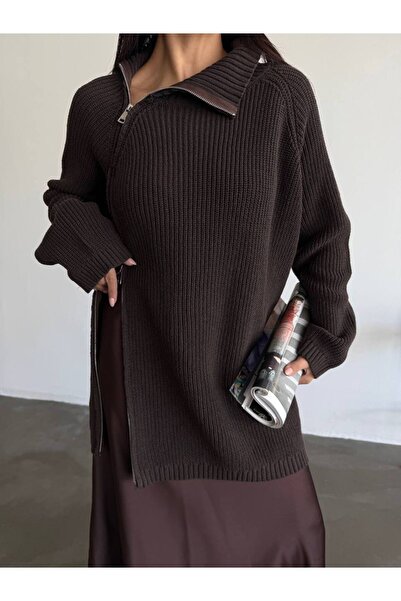 Butik N&G Fermuarlı Triko Kazak