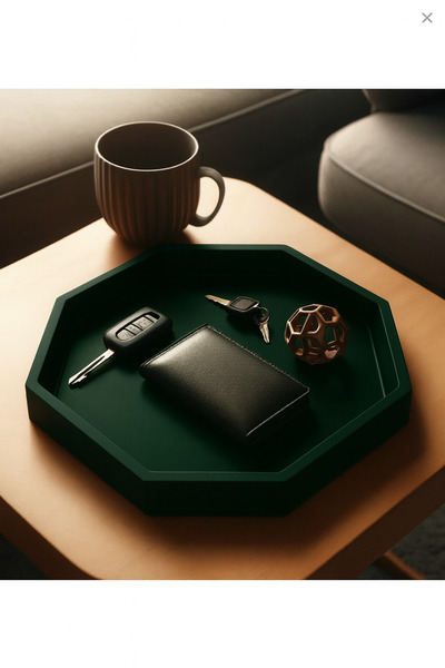3DAKSESUAR Octagonal Key and Wallet Tray