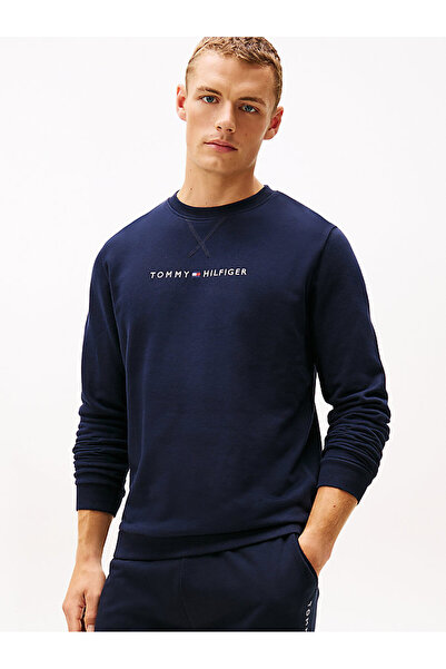 Tommy Hilfiger Erkek Mavi Sweatshirt