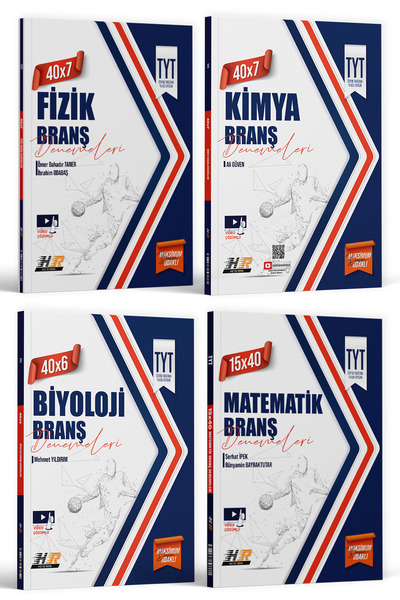 Hız ve Renk Yayınları TYT Fizik Kimya Biyoloji Matematik Branş Denemeleri Set...