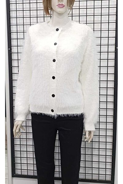 JM Button Closure Crew Neck Bearded Cardigan Jacket