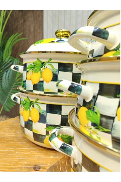 Generic Shinko pot set with lemon pattern