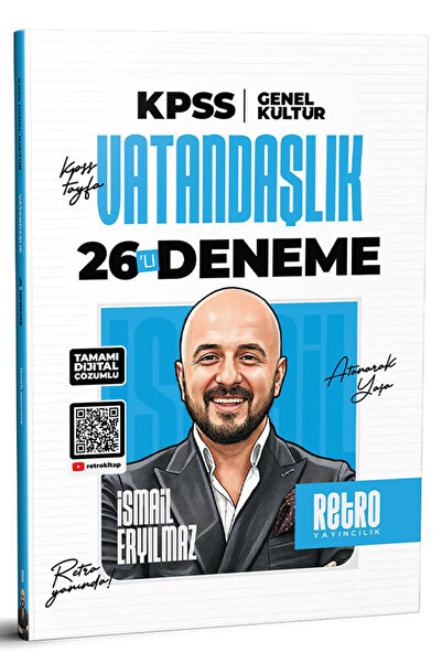 RETRO YAYINCILIK 2026 KPSS GENEL KÜLTÜR VATANDAŞLIK 26 LI DENEME TAMAMIDİJİTA...