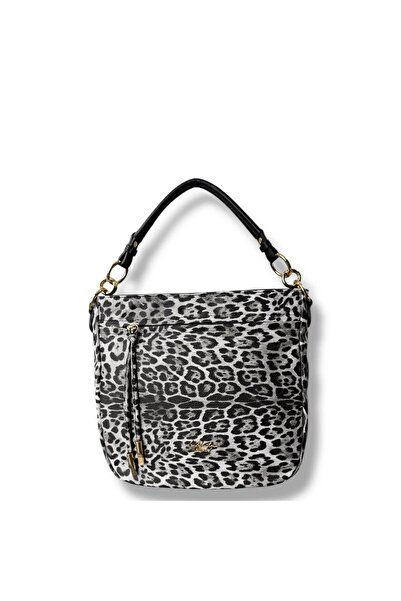 LA BOUTIQUE حقيبة ليوبارد - رمادي