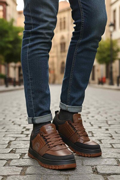 AYAKMOD Tan Lace-Up Men's Casual Shoes 582 m