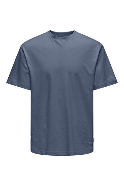 Only & Sons Onsfred Life Rlx Ss Tee Noos Men's Blue T-Shirt - 22022532