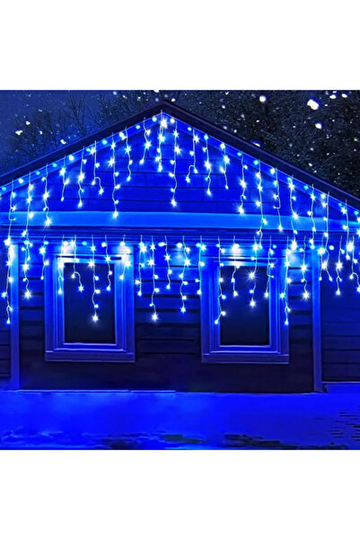 Lumi LUXURY Christmas icicles installation 480 LEDs, blue light, 11.2 x 0.5 m, indoor / outdoor