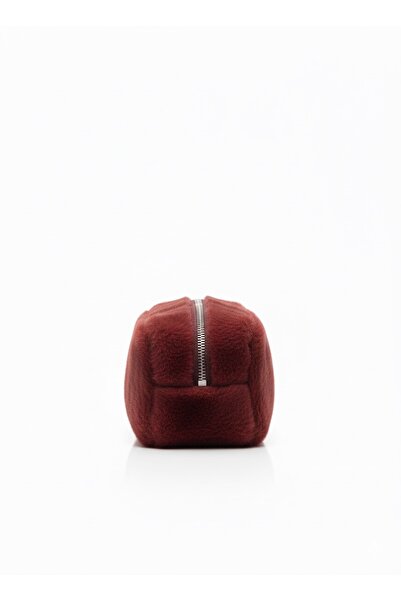 Madame Mini Plush Women's Makeup Bag with Furry Zipper