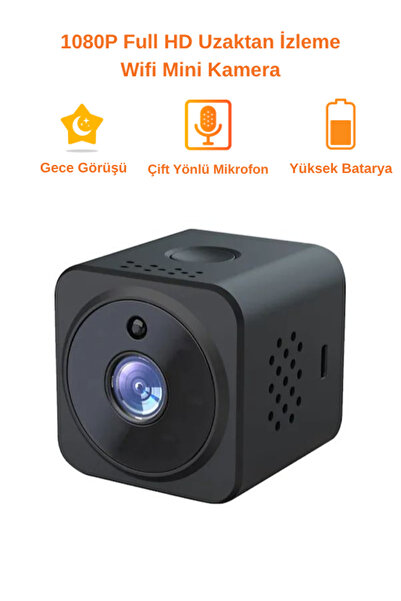 ALFAS Mini WiFi Kamera 1080P HD Gece Görüşlü Hareket Algılama İki Yönlü Ses K...