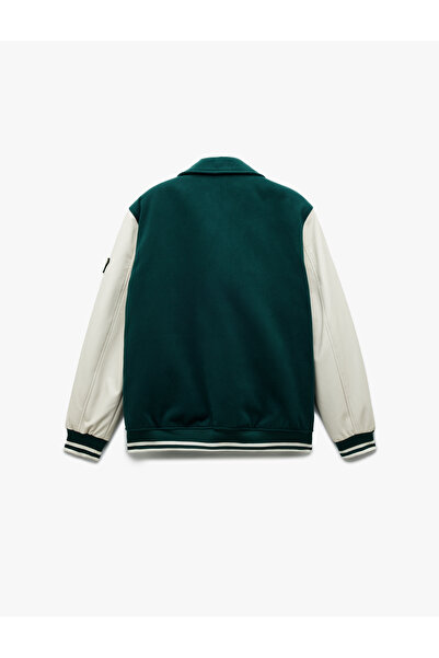 Koton εφαρμοστό College με τύπωμα Μπουφάν με κουμπιά και λεπτομέρειες