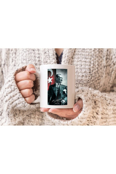 MODA كوب بورسلين هدية مطبوع من مصطفى كمال أتاتورك