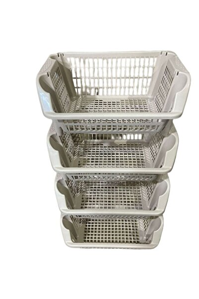 The comprehensive house رف تخزين متعدد الوظائف للمطبخ - منظم للخضراوات والفواكه بأربع طبقات