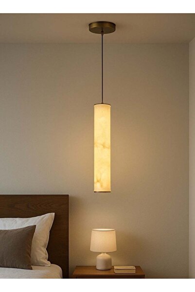 Generic Golden Marble Pendant Lamp – Warm Yellow LED – 40 cm – 20W – 2m Adjustable Cord