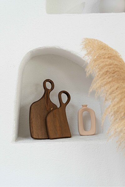 KaiHome 2-Piece Decorative Wooden Cutting Board / Presentation Board Dark Color