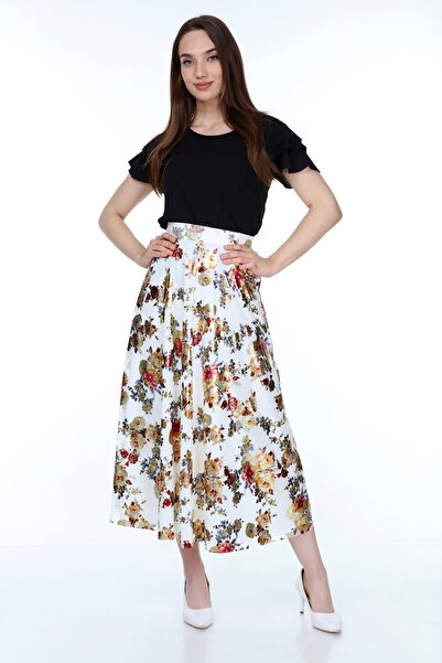 Asees Digital Printed A-Line Tulle Skirt