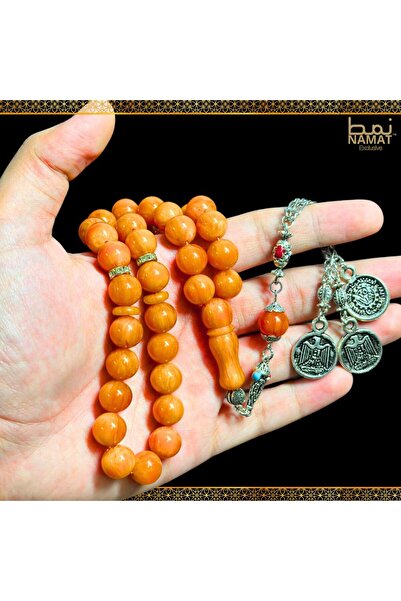 NAMAT Exclusive Turkish Bakelite Prayer Beads (33 beads) with Stainless Steel Tassel, Comes with Gift Box