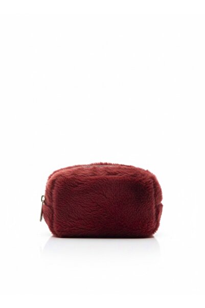 Madame Mini Plush Women's Makeup Bag with Furry Zipper