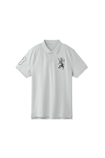 Giordano Men's 3D Lion Polo: Slim Fit, Bold Embroidery, Premium Pique