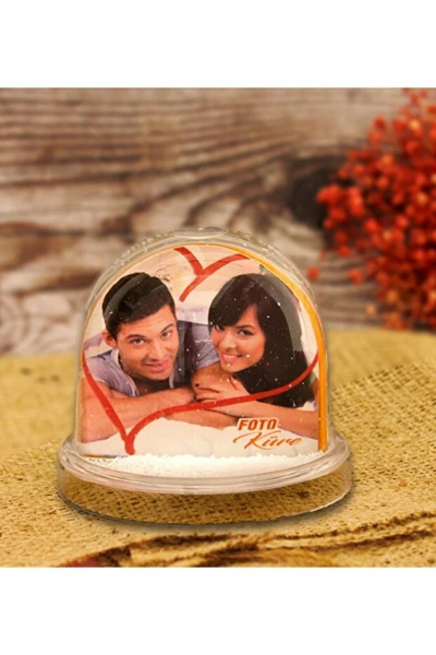 ebuuconcept Fotoğraflı Kar Küresi – Çift Fotoğraf Baskılı Hediye – Sevgiliye ...